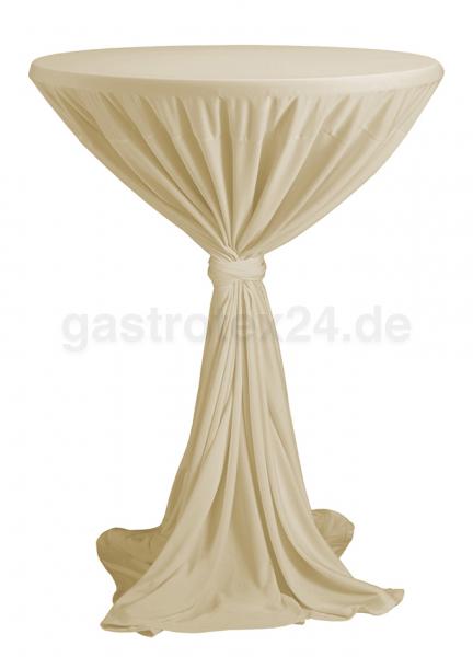 Stehtischhusse "President" - 100% Polyester - für Stehtische 80-90 cm rund - Farbe: champagner